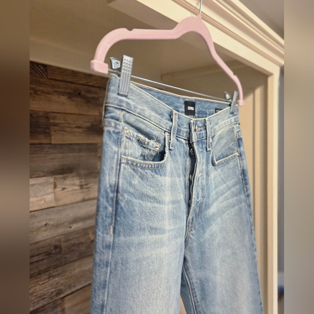 Edwin Kali Ankle Vintage Straight Leg Jeans- In The Color Ariel - Picture 13 of 13